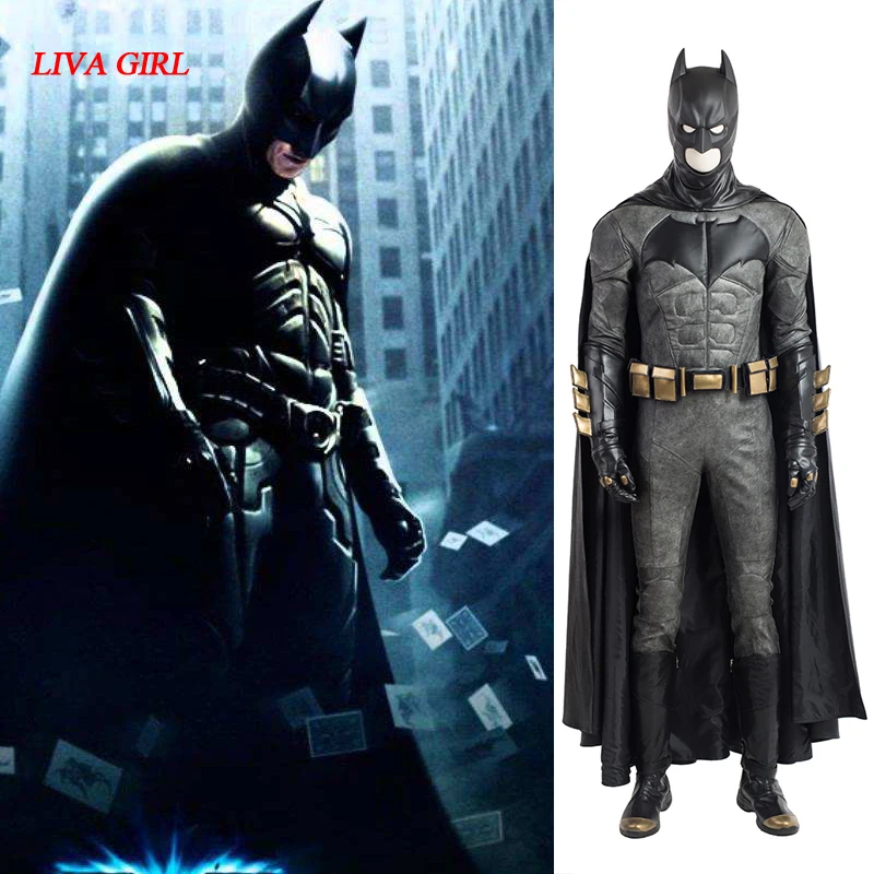 

Batman Cosplay Costume Bruce Wayne Cape The Dark Knight Rises Cosplay Clothing Superhero Outfit Full Set Adult Men Hallowen