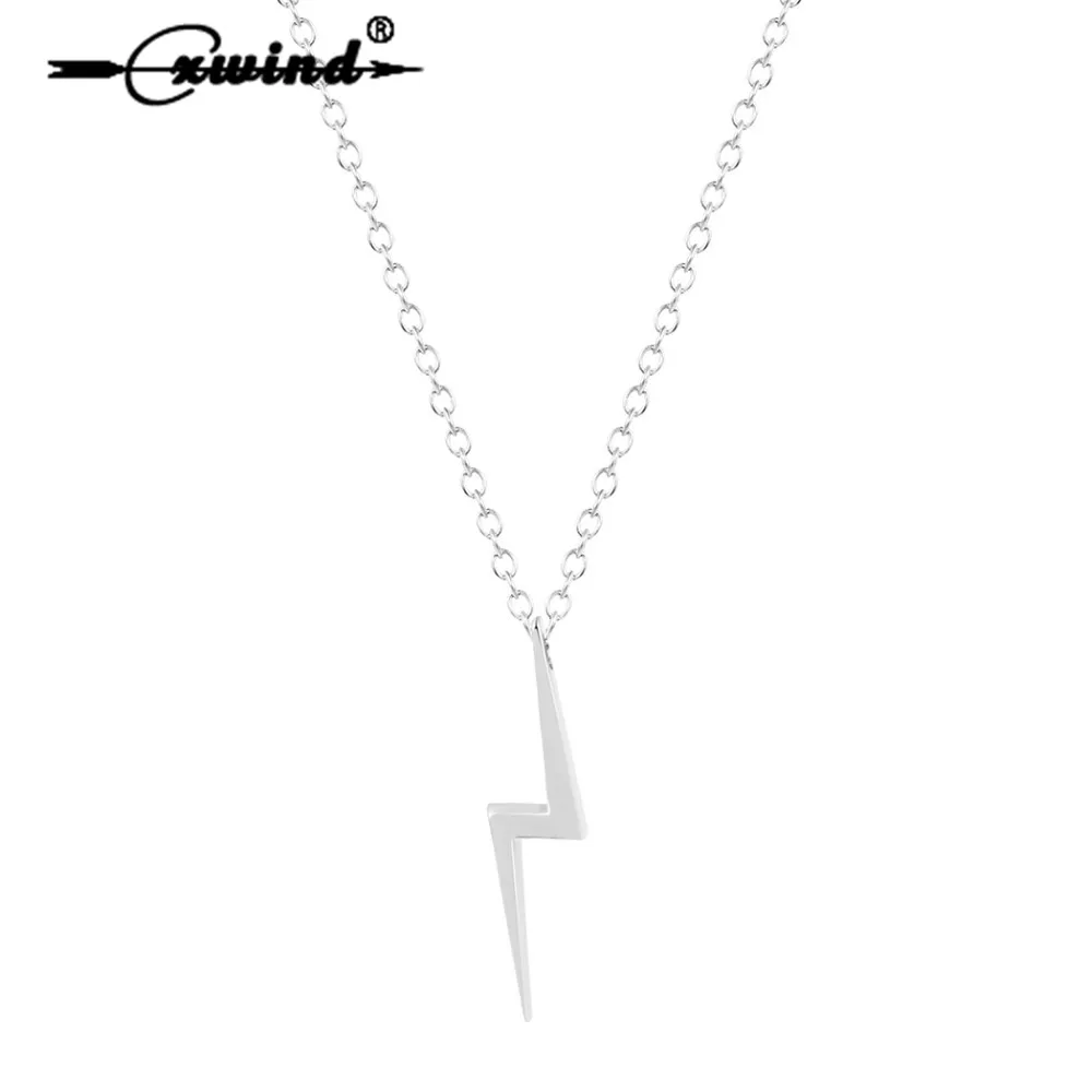 

Cxwind Lightning Bolt Charm Pendant Necklace for Women Chain Necklaces Jewelry Friendship Statement Chocker Necklace cc Gift