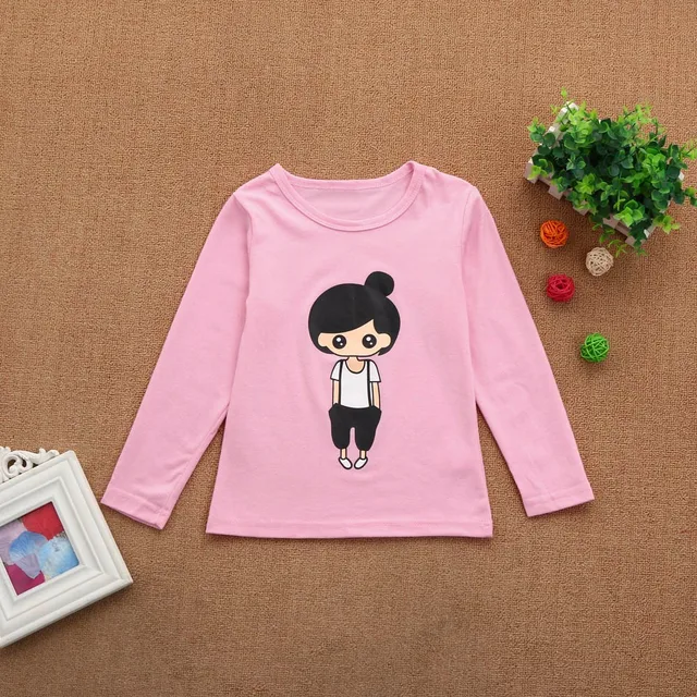Child Infant Kid Girls Solid Cartoon Printing Tops Blouse T-shirt Outfit Clothes Kids Clothing Sets Fashion Children Girl Set - Image 6