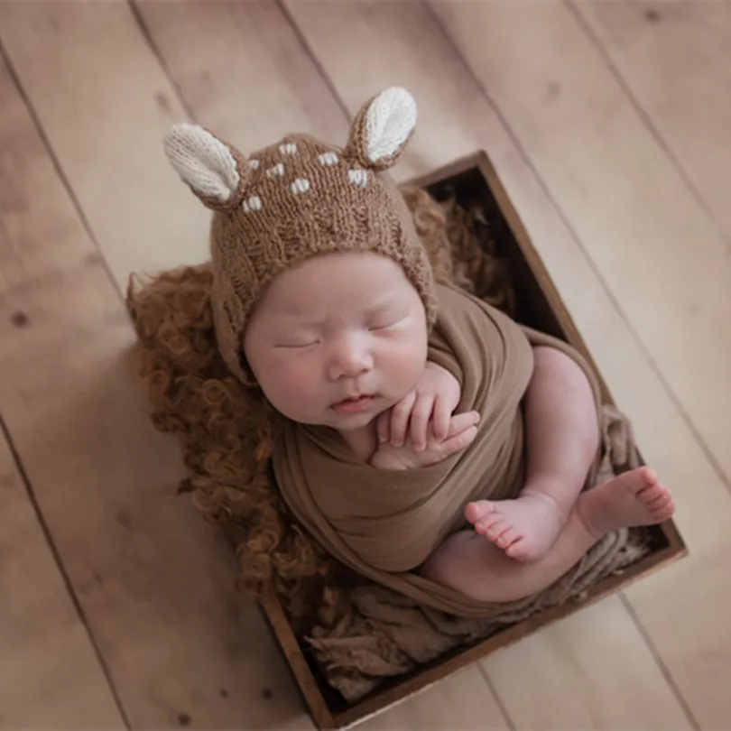 Милый детский комплект из шапки и повязки в виде тыквы; вязаная шапка для новорожденных; реквизит для фотосессии; шапка для маленьких мальчиков; детская шляпка с узором; детская шляпка для пеленания - Цвет: as photo