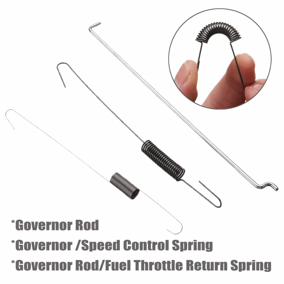 6pcs/2set  Metal Throttle Return Spring Governor Link Rod Set 16555-ZE1-000 16561-ZE1-020 Fit for Honda GX140 GX160 GX200