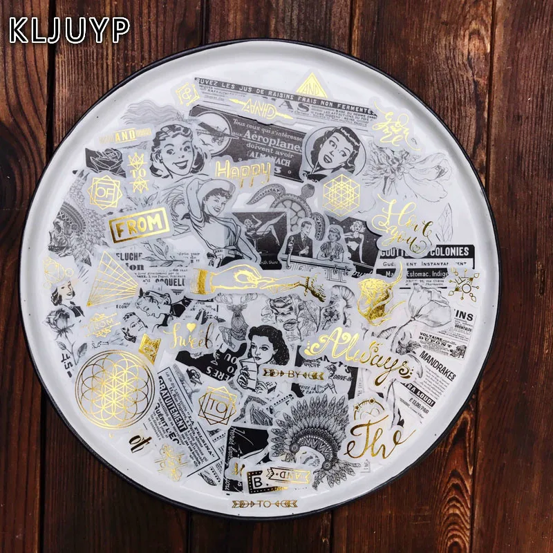 

KLJUYP 94pc Bronzing Beauty Cardstock Die Cuts for Scrapbooking Happy Planner/Card Making/Journaling Project