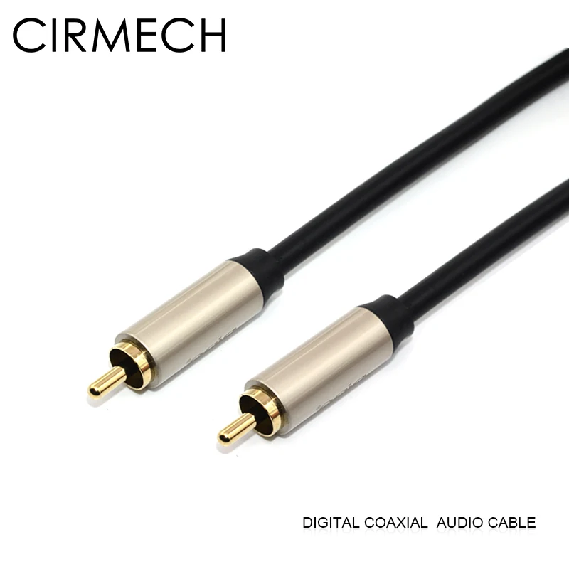 CIRMECH Cable Coaxial de audio salida digital macho a cable RCA, de vídeo para PC, amplificador, decodificador de TV| | -