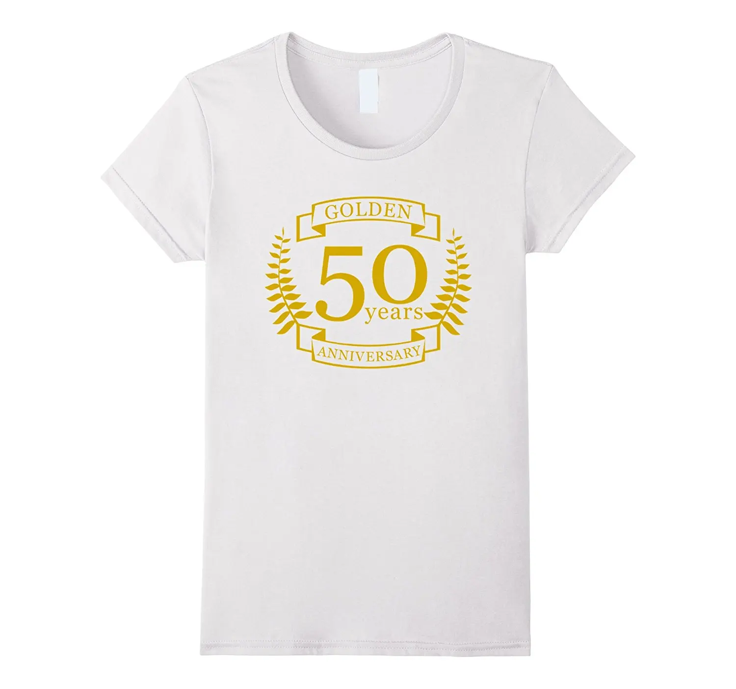 Golden 50 Years Wedding  Anniversary  T shirt  Unicorn Print 