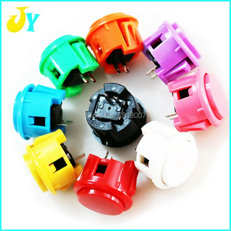 

Multi Color Arcade Push Button button with microswitch SANWA Type Jamma Arcade Switch Buttons High Quality Durable Game Machine