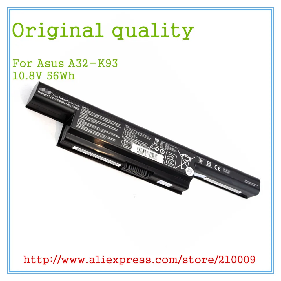 

10.8V 56Wh Original New Laptop Battery A32-K93 For K93 K93S K93SV A93 A95 A32-K93 A41-K93 A42-K93 6CELL