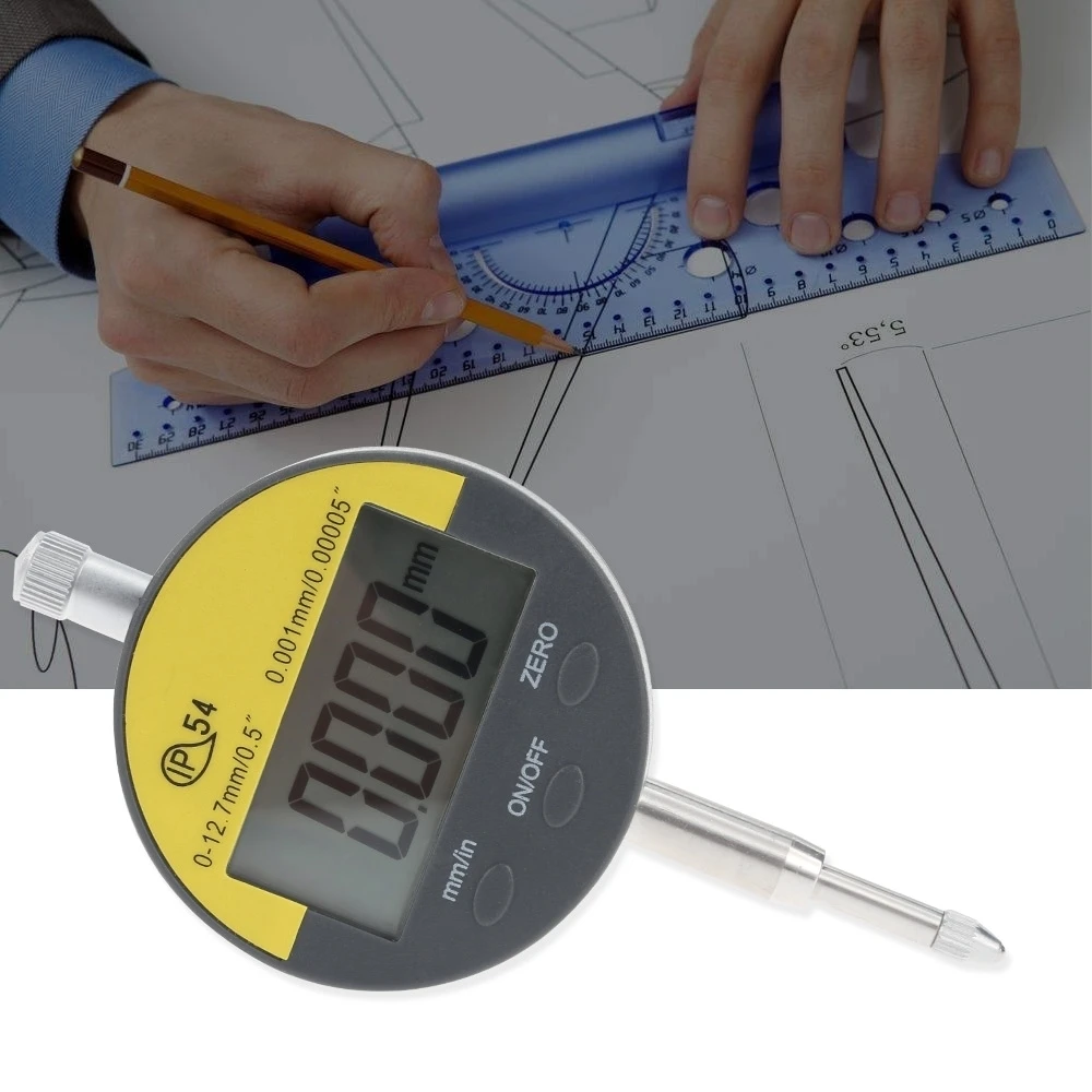 Digital Dial Indicator 0 - 12.7 mm Dial Test Indicator 0.001mm dial gauge indicator Length Measuring Instrument Digital Dial Indicator 0 - 12.7 mm Dial Test Indicator 0.001mm dial gauge indicator Length Measuring Instrument