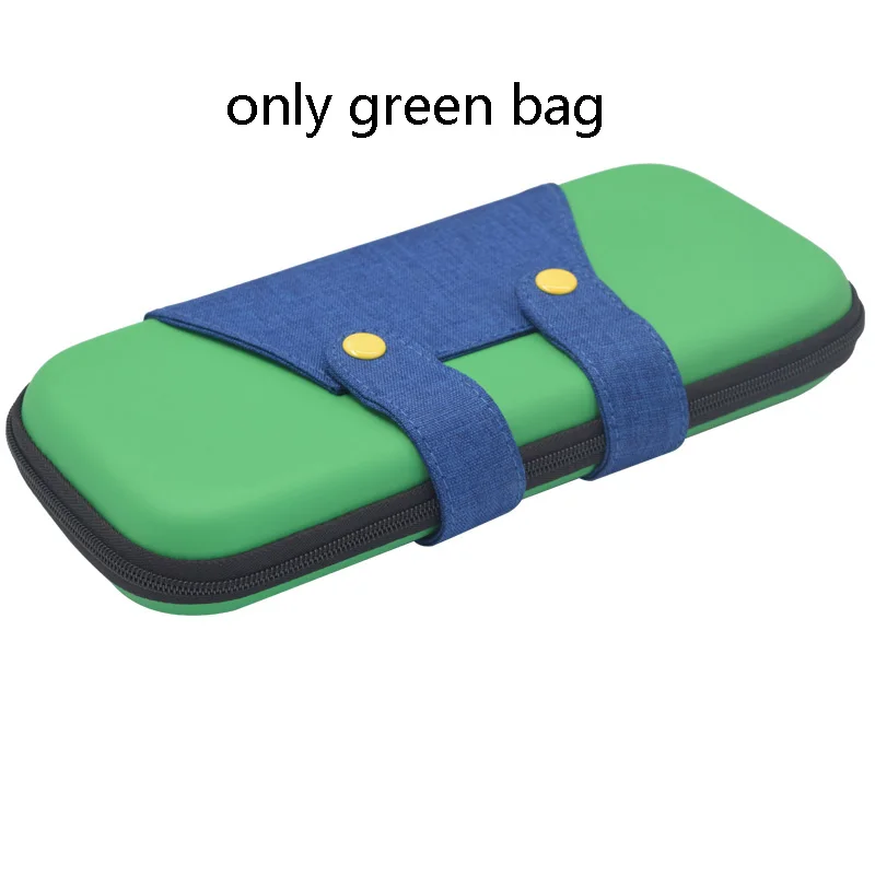 5 в 1 сумка для хранения игровой консоли для kingd Switch NS чехол для nintendo Switch+ жесткий корпус+ пленка из закаленного стекла+ 2 крышки - Цвет: only green bag