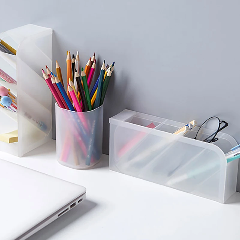 2PCs Set Nordic Cosmetic Storage Box Desktop Makeup Lipstick Brush Pen Office Holder Kitchen Spoon Fork Sundries Organizer