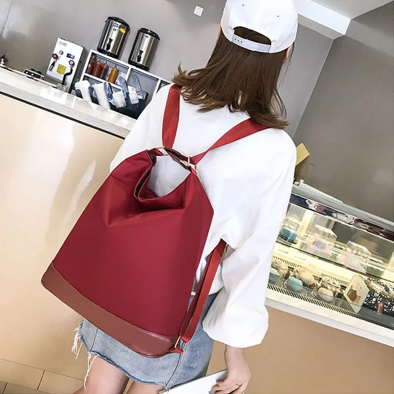 

2019 New Casual Women Mom Waterproof Shoulder Bag Solid Color Travel Bag with Adjustable Straps LBY2019