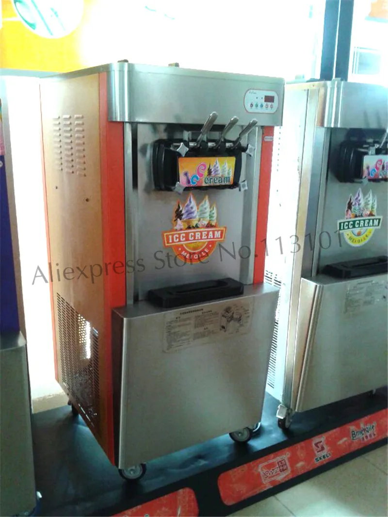 Коммерческих мягкого мороженого высокие производственные машины Ёмкость 42-45 л/ч Фирменная новинка ice cream машина
