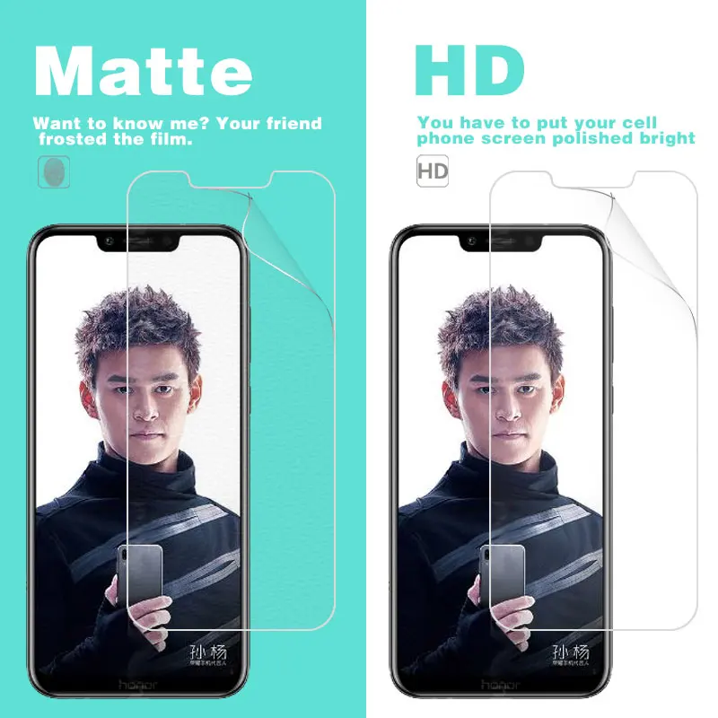 

Anti-Glare Matte Film For Huawei Honor Play 7 in HD Clear Glossy Screen Film Front Cell Phone Cover With Cleaning Cloth