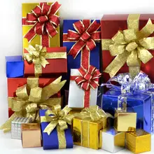 Большой Блеск Лук Рождество елка украшения подарок пользу подарочной коробке DIY Декор год Свадьба Рождество Украшения венок, гирлянда Луки