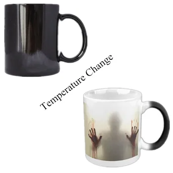 

New Walking Dead Color Changing Coffee350ml Bloody Hands Design Heat Sensitive Magic Coffee Gifts The Right Cup