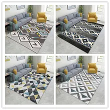 Модный геометрический Коврик скандинавские желтые синие коврики для гостиной спальни прихожей ковер для детской комнаты ванной комнаты tapetes индивидуальные CL62105