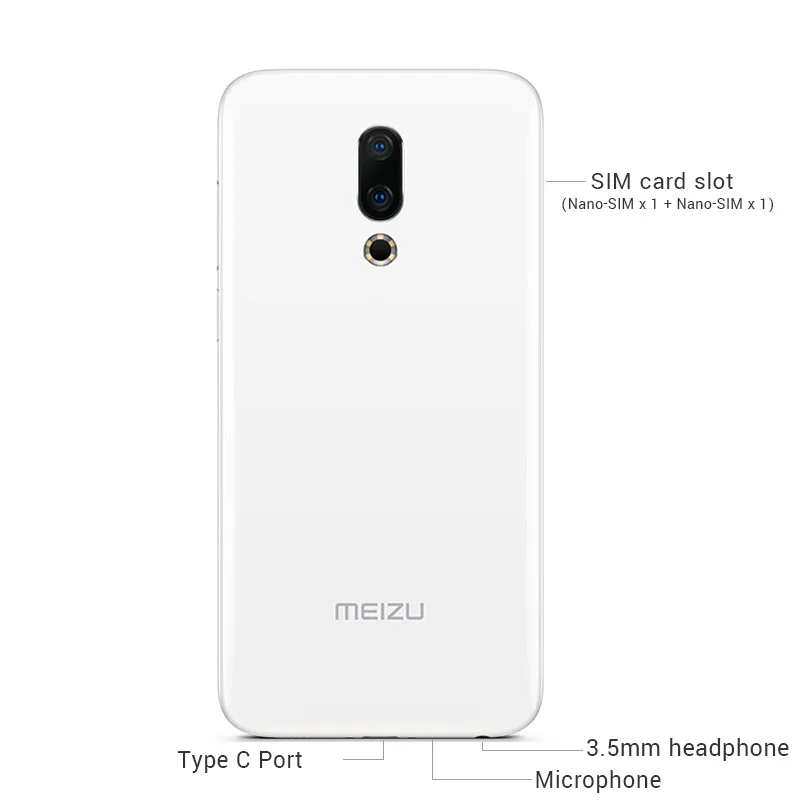 Официальная глобальная версия Meizu 16 6 ГБ ОЗУ 64 Гб ПЗУ Восьмиядерный процессор