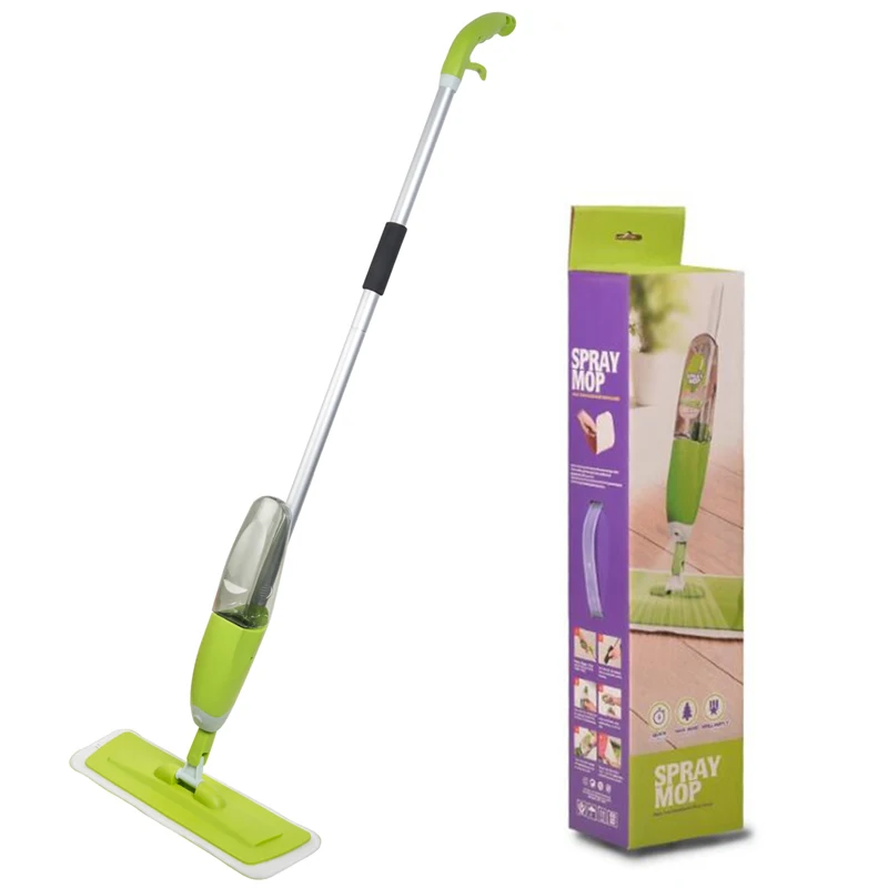 

Multifunction Spray Water Spray Mop ABS+Aluminum Hand Wash Plate Mop Green Home Wood Floor Tile Kitchen Cleaning Tool
