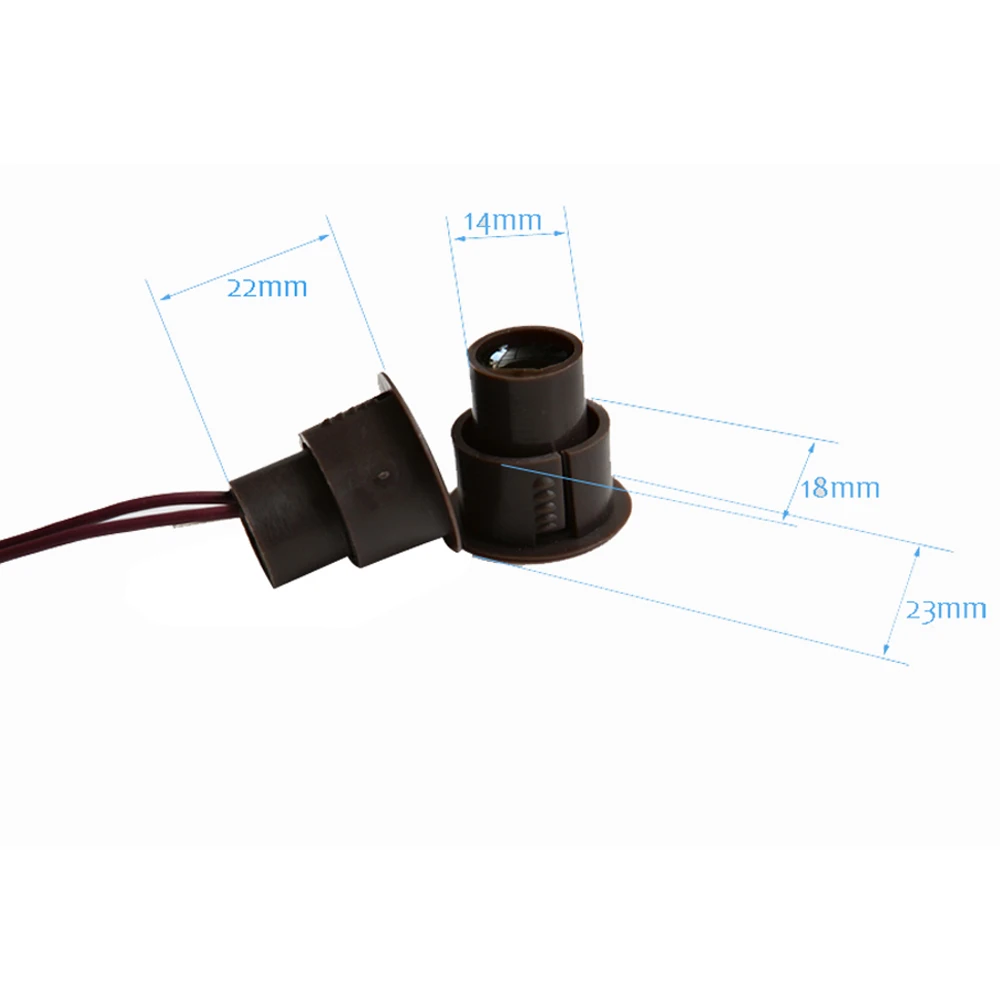 10 pcs cor marrom com fio interruptor 04