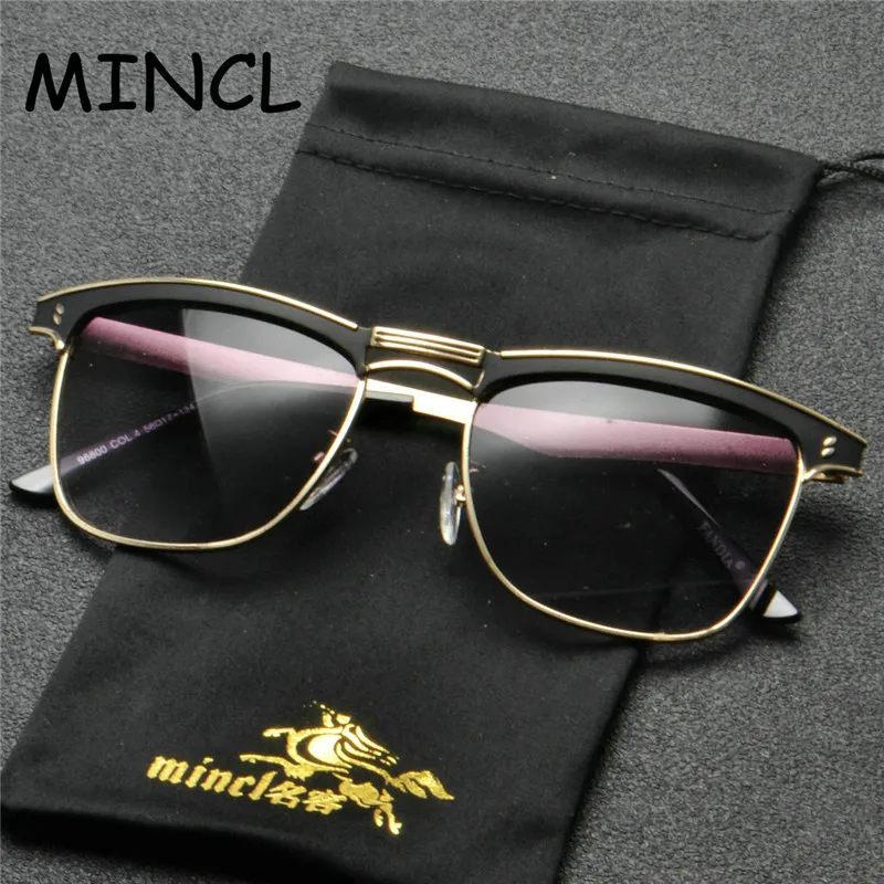 Мужские прозрачные Солнцезащитные очки женские квадратные металлические шестигранные оправа для очков для мужчин прозрачный объектив высокого качества с коробкой FML
