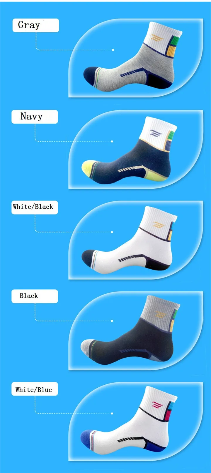 5 Foot Compression Socks For Men Leg Support Stretch Compression Sock Below Knee Socks Women Crew Non Slip Sport Socks