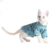 Blue Dots Pattern Sweater For Cats Christmas Clothes For Dogs Warm Clothes Pet Products Cat Pullover New Year Decoration S2