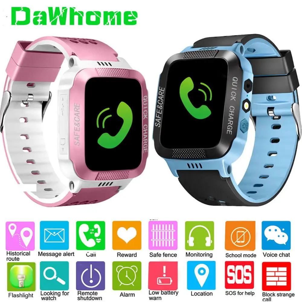 

Children SmartWatch Sports SIM Card Positioning LBS Kids Watch Wrist Fitness Track Location SOS Call Safe Care for Boy&Girl