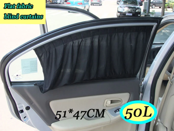 Car Blinds 50L 1Pair flat cartain Car Auto Window Curtain Sunshade