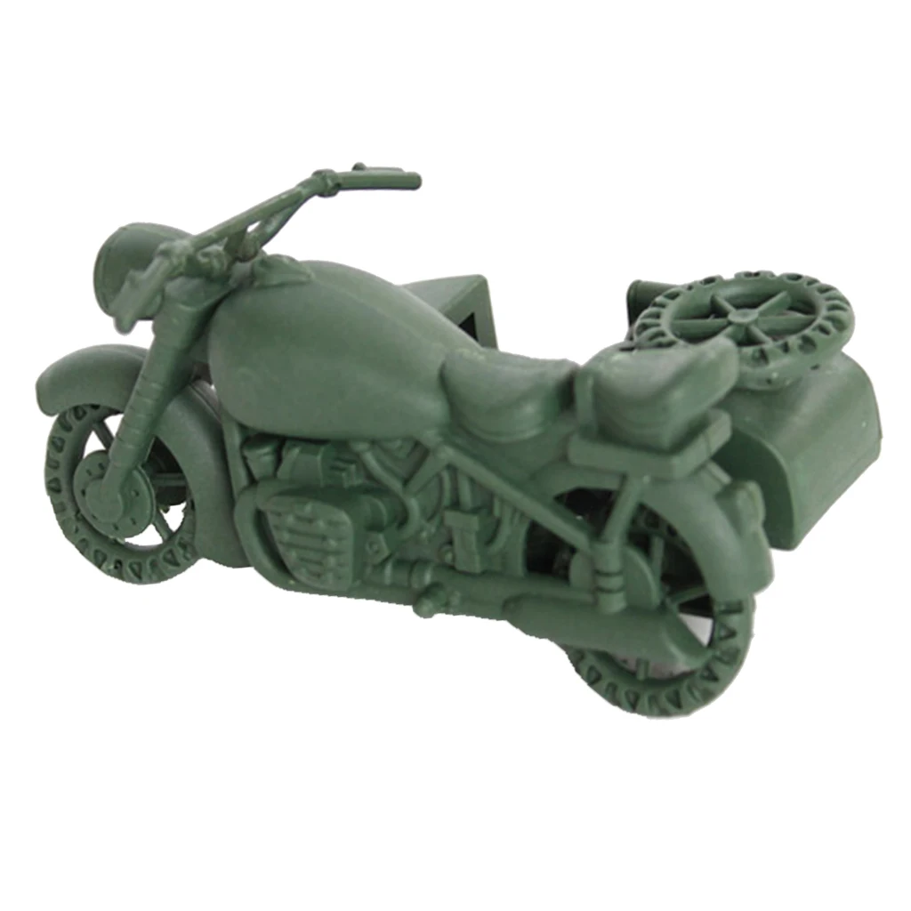 Simulation Motorbike Vehicle Model for Army Base Playset Accessories Sand Scene Model Toy Kids Games Gift