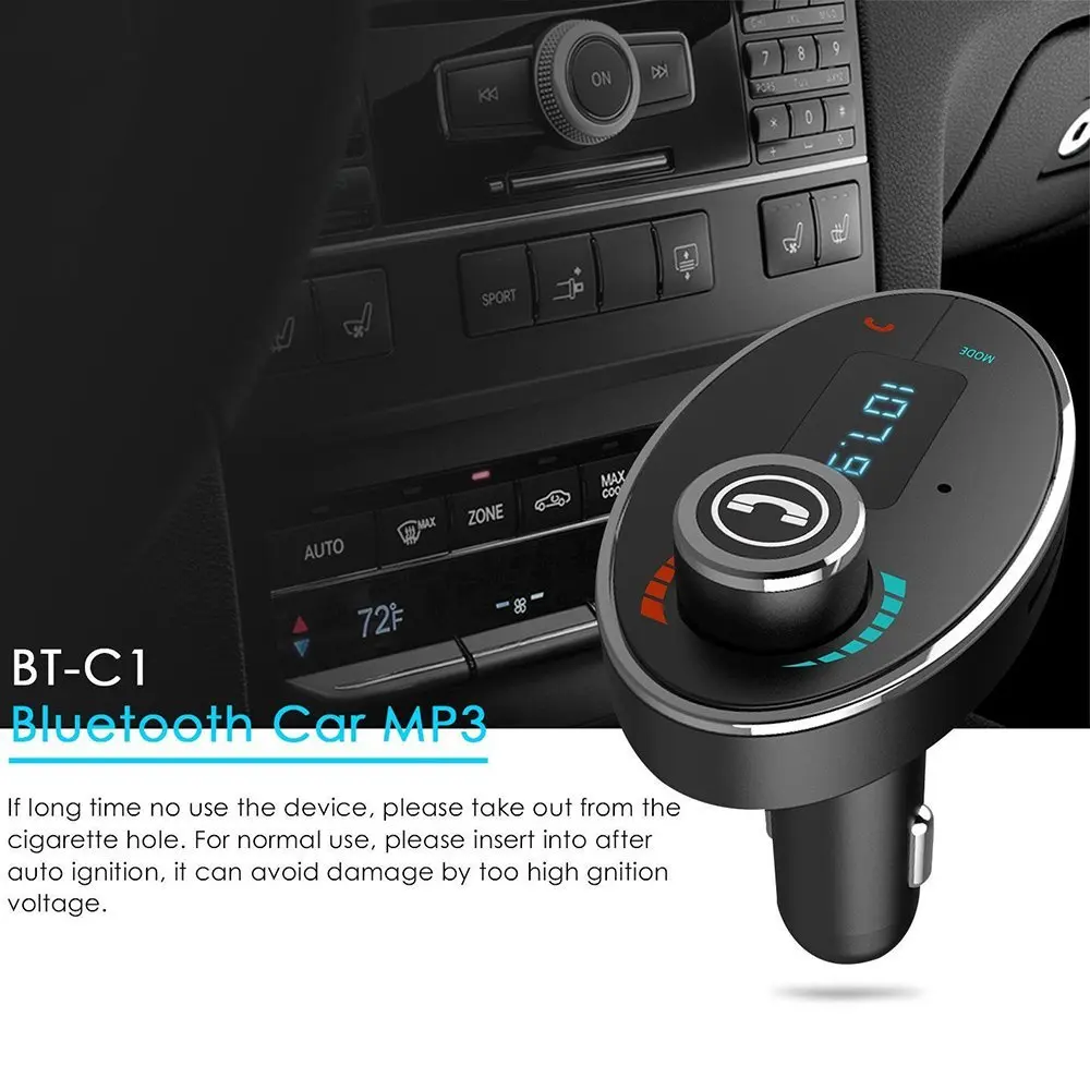 Автомобильный fm-трансмиттер bt-c1 громкой связи Беспроводной Bluetooth ЖК-дисплей MP3-плееры автомобиль SD MMC USB fm-передатчик модулятор