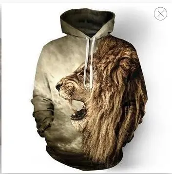 2019 men's hoodie sweatshirt ferocious lion 3D printed hoodie casual pullover street top ordinary hipster hip hop fall 2019 men's hoodie sweatshirt ferocious lion 3D printed hoodie casual pullover street top ordinary hipster hip hop fall