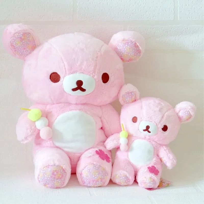 

1PC cute plush toy cartoon san-x pink sakura cherry blossom rilakkuma stuffed doll girls birthday Christmas gift