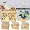 14 типов DIY свадебный подарочный ящик для карт деревянная коробка для денег с замком и ключом красивые свадебные украшения принадлежности для дня рождения вечерние ► Фото 2/6