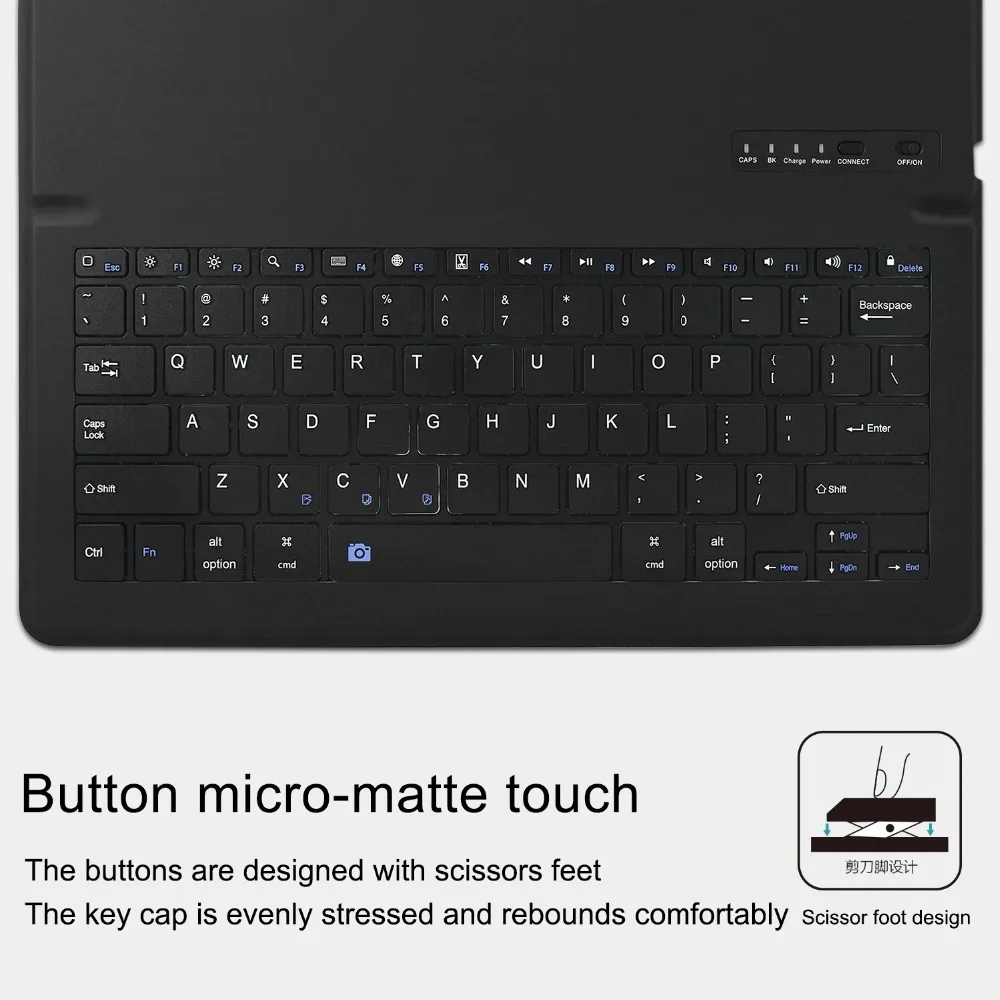 For iPad Air 3 Case Keyboard with Pencil Holder Smart Bluetooth Wireless Leather Silicon Folio For