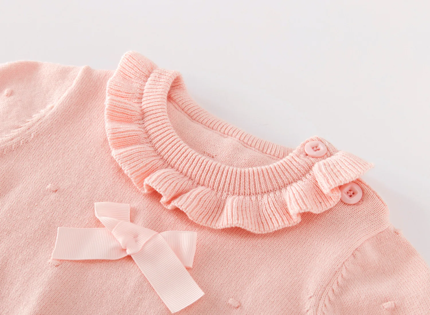 Mono de punto para bebé recién nacido niña rojo, Rosa bebé princesa ropa arco bebé monos ropa de una pieza Mono de punto para bebé recién nacido niña rojo, Rosa bebé princesa ropa arco bebé monos ropa de una pieza