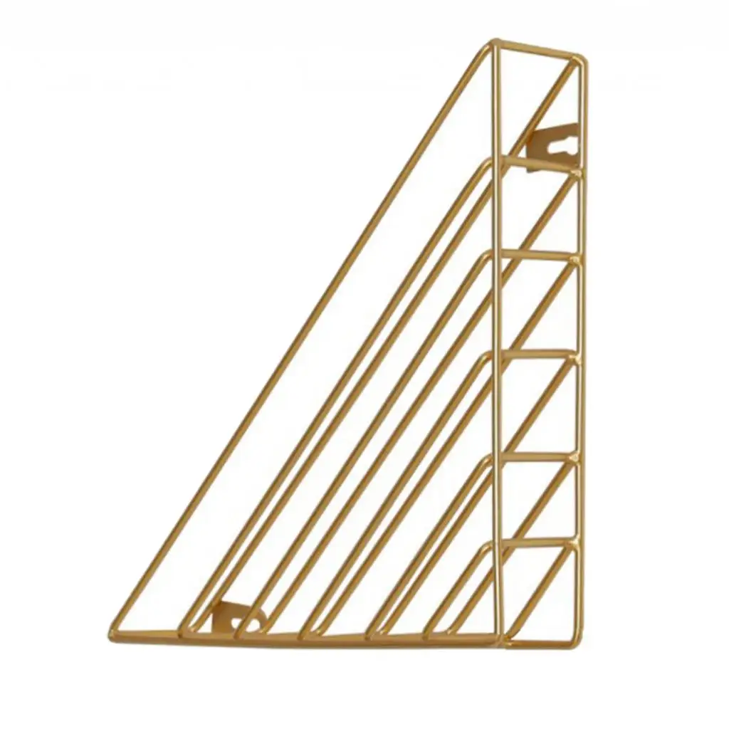 Irregular/Triangle File Organizer Wire Collection Desktop Iron Storage Rack Bookshelf Magazine Holder for Office Home Decoration