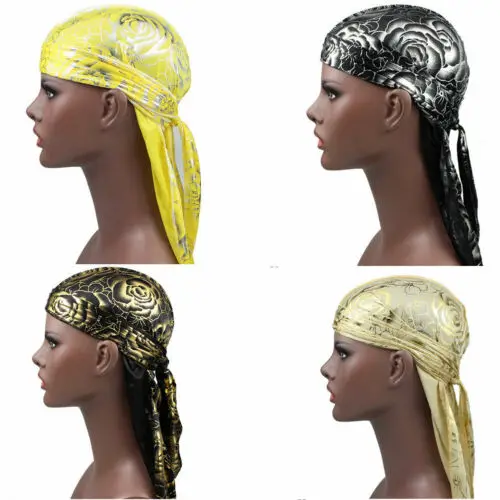 Мужская Байкерская шапка с галстуком бабочкой Durag Bandanna спортивные шапки