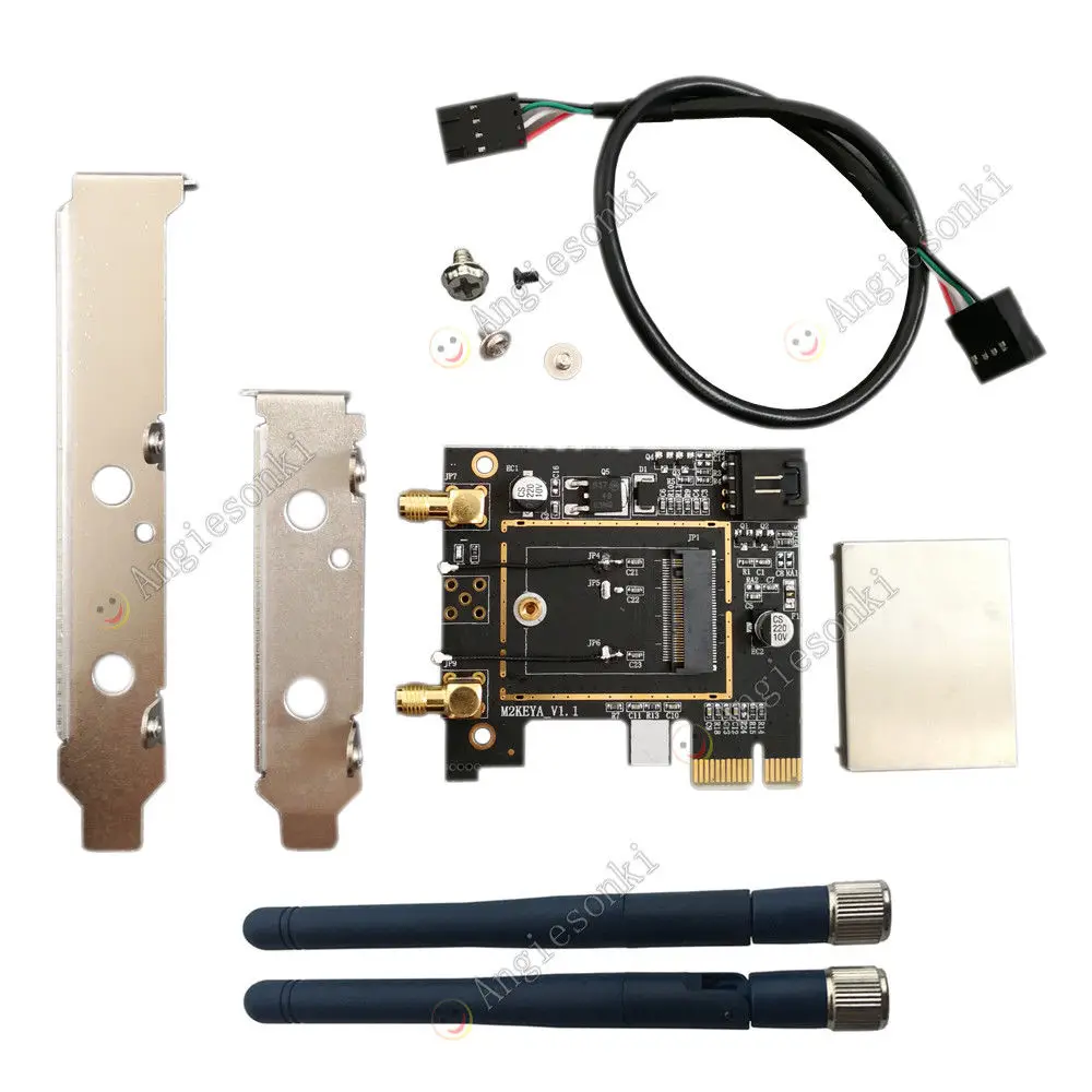 Bewinner PCI-E M.2 Adapter - WLAN Karte Konverter Für Intel 9260AC 8265AC 8260AC