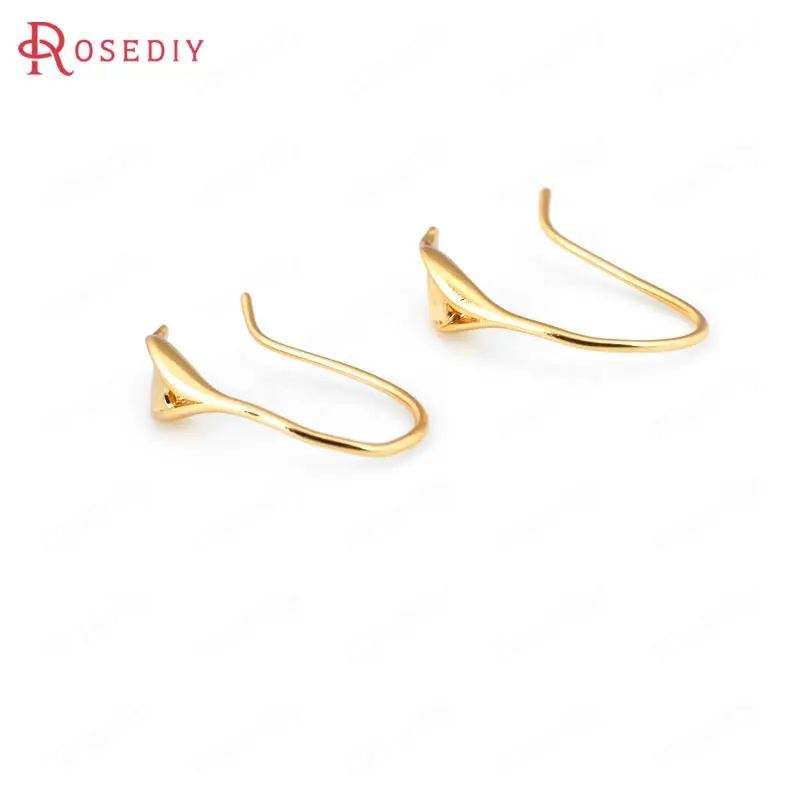 (20302) 10 PCS 25*11 MM 24 K الذهب اللون مطلي النحاس كالا القرط هوك Diy مجوهرات النتائج مجوهرات اكسسوارات الجملة