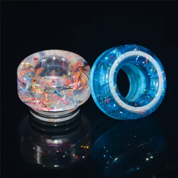 

2pc 810 Rainbow Wide Bore Drip Tip Accessory Round Style Vape Mouthpiece 810 Epoxy Resin Drip Tip for Rda Rta Atomizer