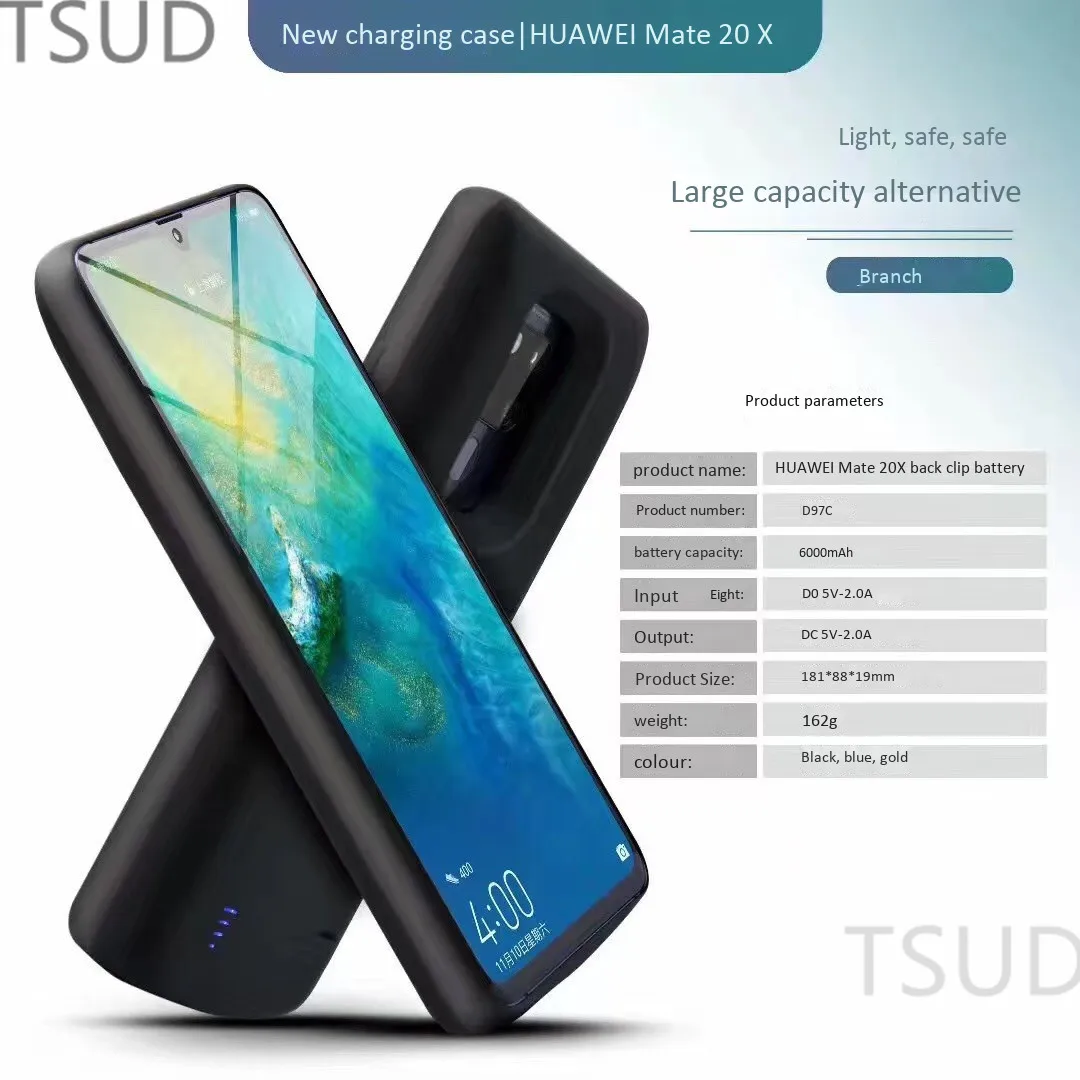 6000mah external wireless high power charger case for Huawei Mate 20 portable battery charging cover for Huawei Mate 20 luxury