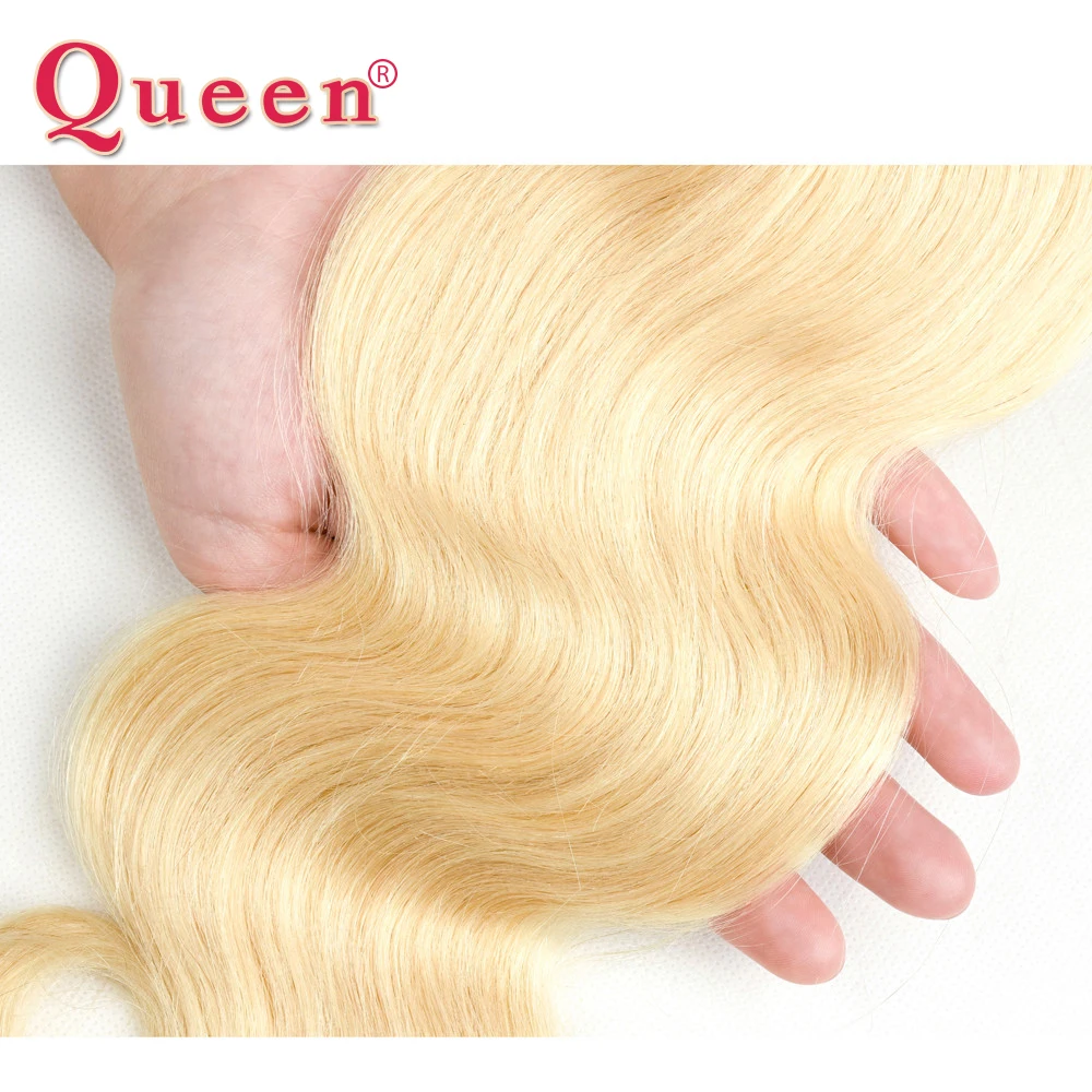 Queen hair Products бразильские объемные волнистые волосы 3 пучка 613 блонд цвет человеческие волосы пучки не Реми волнистые волосы для наращивания