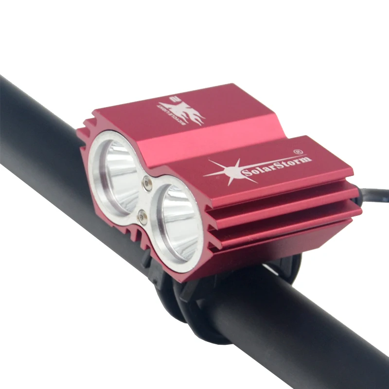 Excellent Waterproof 5000 Lumen 2x XML U2 LED Cycling Bicycle Bike Light Lamp HeadLight Headlamp +6400mAh Battery Pack +Charger 1