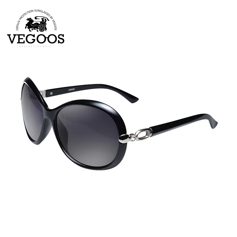 VEGOOS Ladies Designer Sunglasses Polarized 100% UV Protection Fashion Retro Oversized Shades for Women Small Faces #9021 black sunglasses women Sunglasses