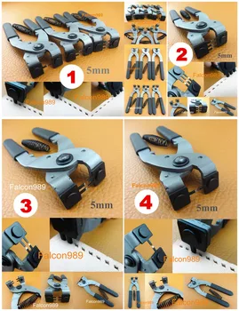 

4kinds 5mm 1/2/3 Prong Leather Craft Sewing Stitching Hand Chisel Pliers Pricking Iron Nippers Tool Set - Carving Stamping Knife