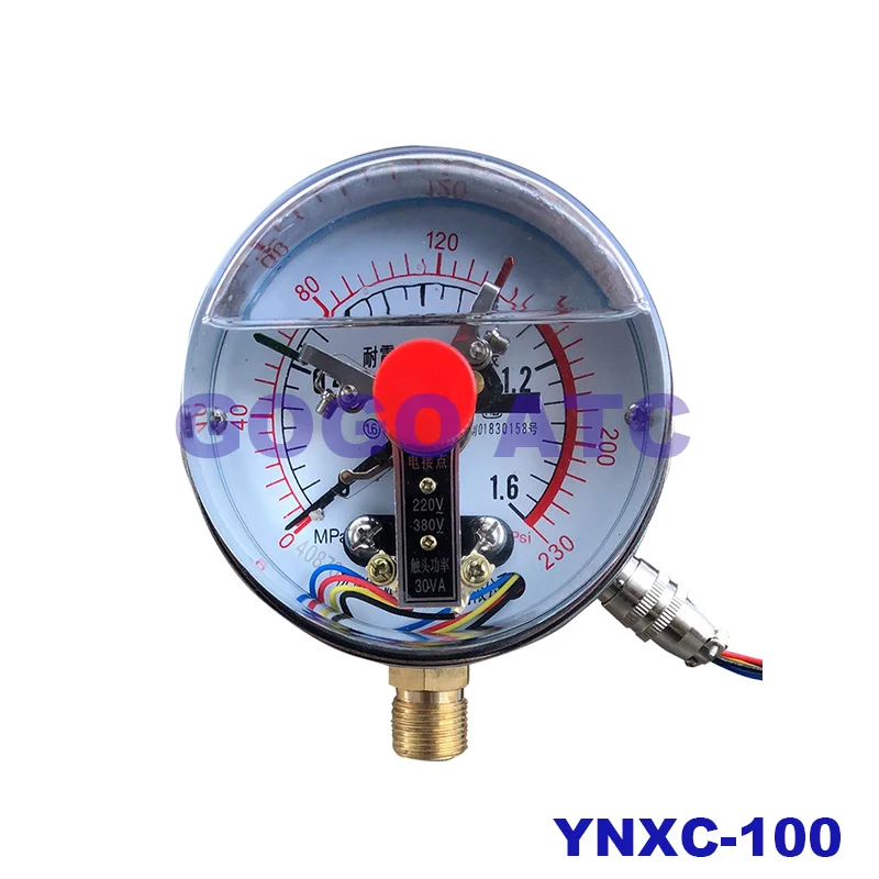 

Magnetically assisted seismic contact pressure gauge YNXC-100 Negative pressure -0.1-60MPA radial pressure gauge