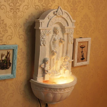 

European rockery fountain water.. Feng shui wheel. Humidification home. The decoration handicraft furnishing articles