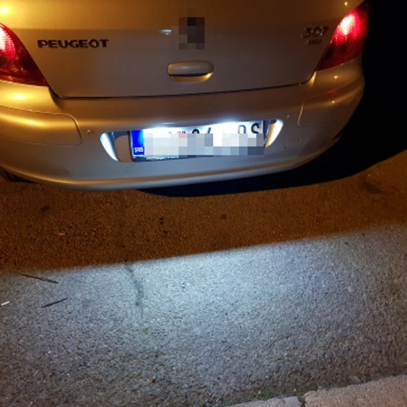 2 шт. светодиодный светильник номерного знака для Peugeot 207 308 Citroen Berlingo C2 C3 Pluriel Baujahr C4