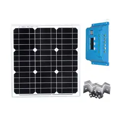 Панно Solaire Portable12v 40 Вт Контроллер заряда 12 В/24 В 10A каравана Кемпинг Батарея Зарядное устройство Солнечный дом комплект