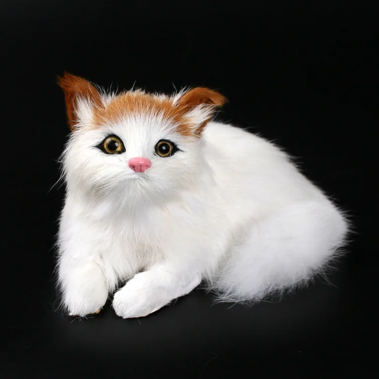 3 цвета, звучащий котенок, Белый Кот, плюшевая игрушка, мягкая, подарок для девочки, настоящая жизнь, плюшевая, лежащая кошка, Реалистичный, мурлыкающий звук, Электронная кошка, кукла