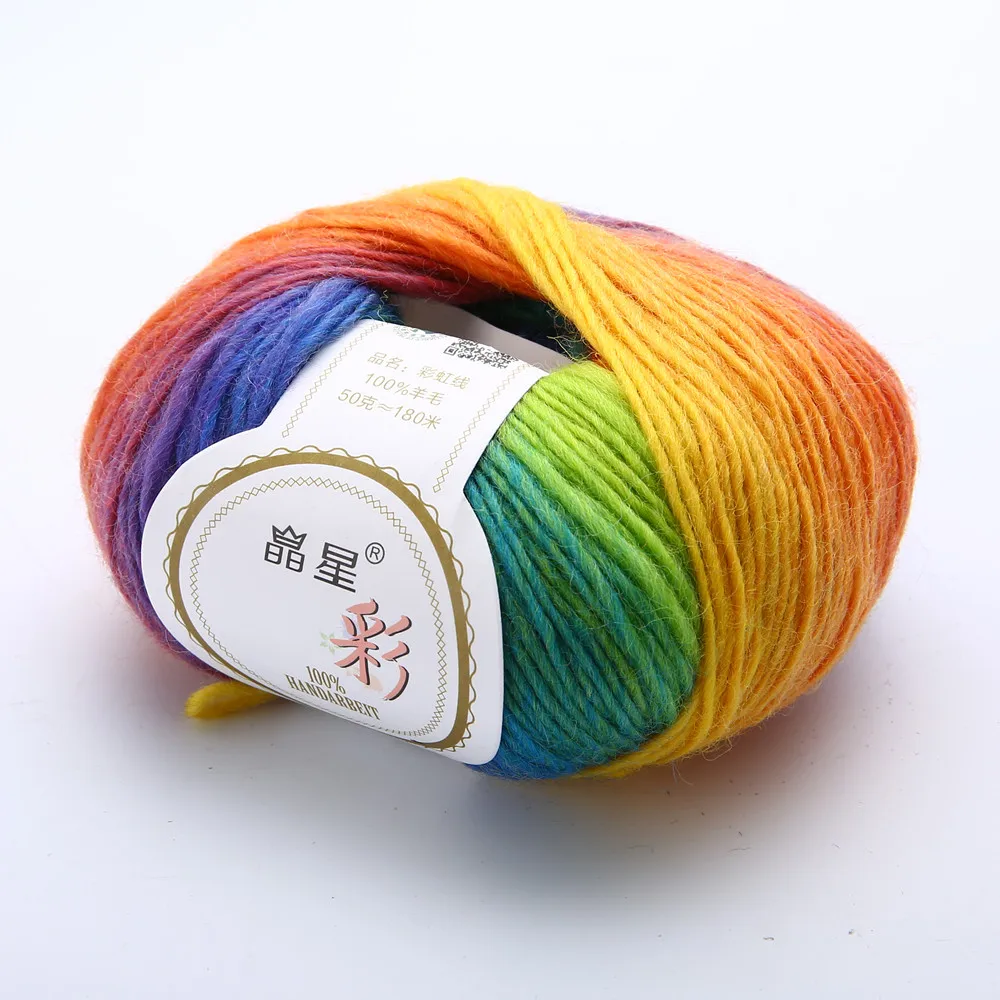 1 Ball 50g Hand Knitting Wool Yarn Colorful Soft Baby Children Cashmere Wool Crochet Yarn For Knitting Accessories